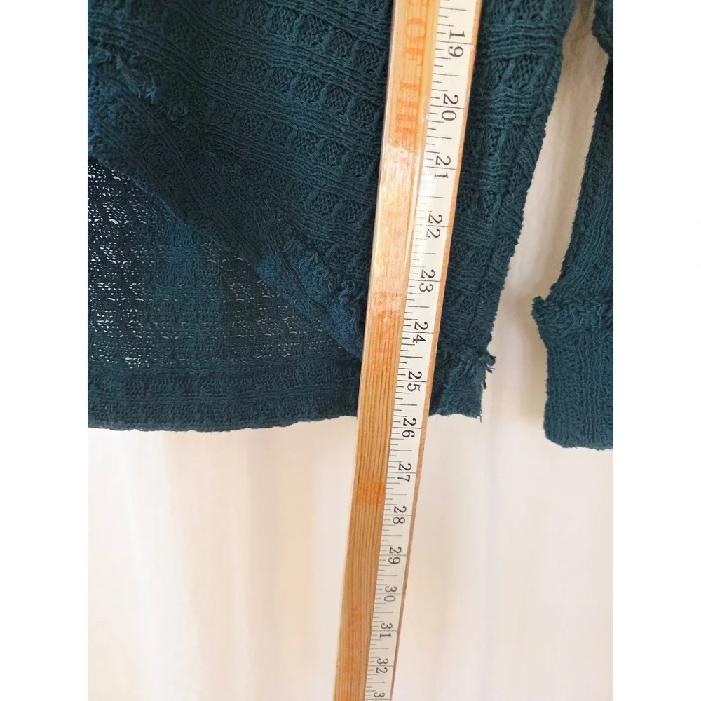 Free People We The Free Teal oversized Dolman Sleeve Knit Sweater XS cotton